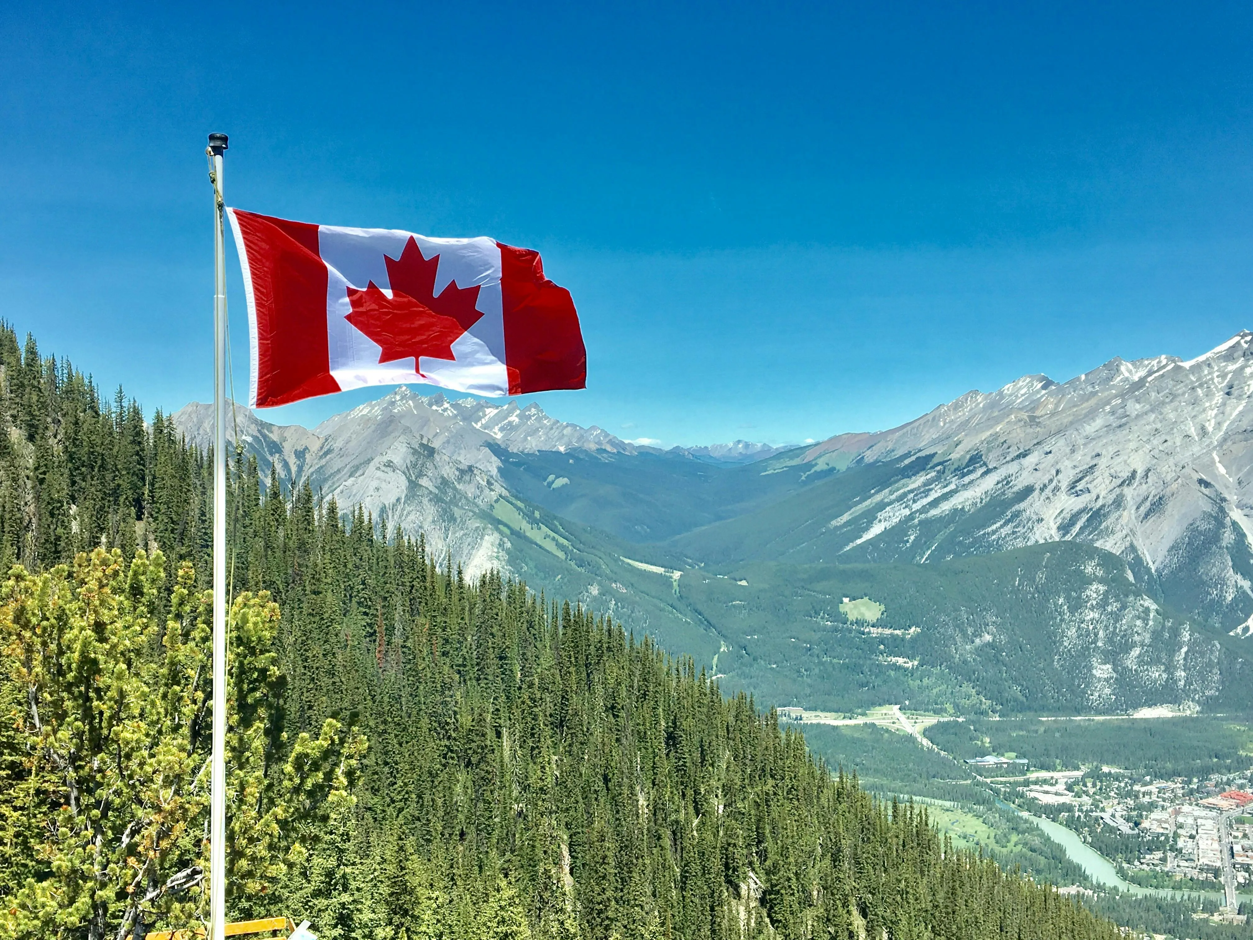 Canadian flag representing our BC roots