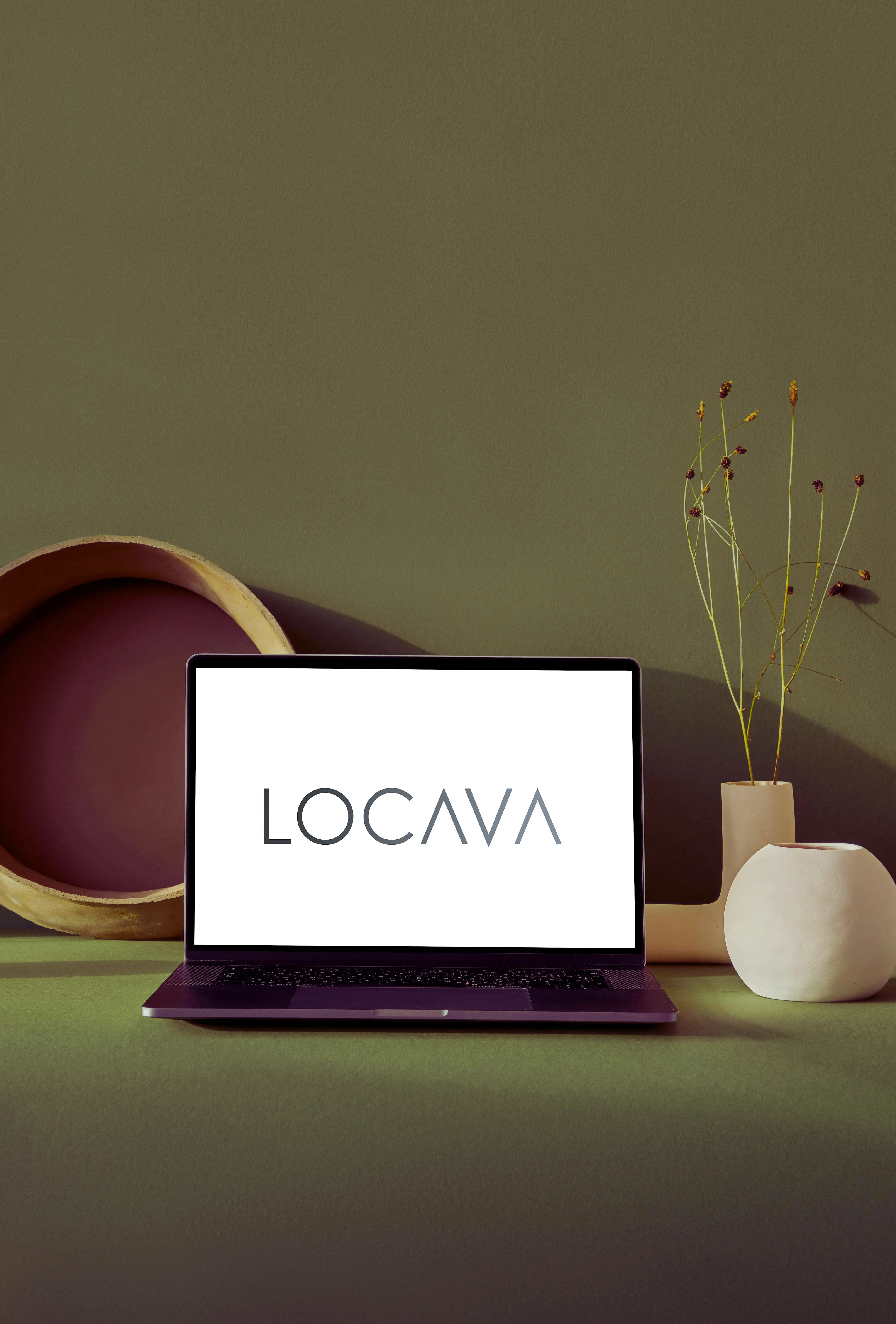 Locava website displayed on a laptop screen